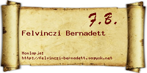 Felvinczi Bernadett névjegykártya