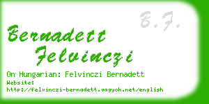 bernadett felvinczi business card